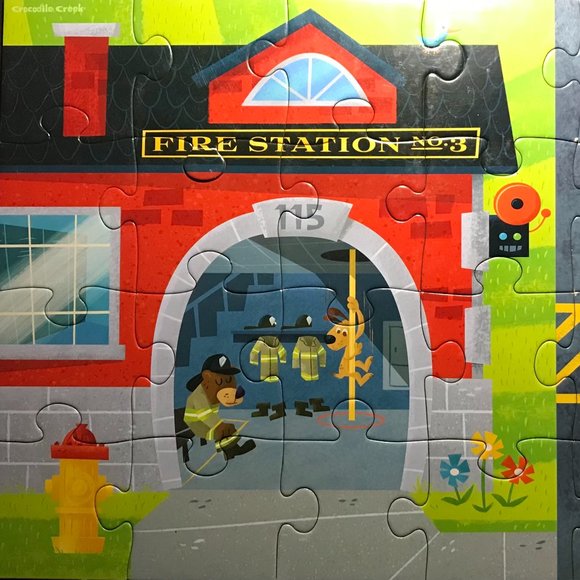 Crocodile Creek FIRE STATION 24 Piece Puzzle (age 2+) - Picture 3 of 5